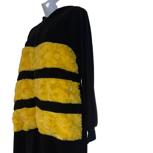 Xhilaration Bee Pajamas Costume Unionsuit Womens M L PJs Hooded Winter - Picture 4 of 10